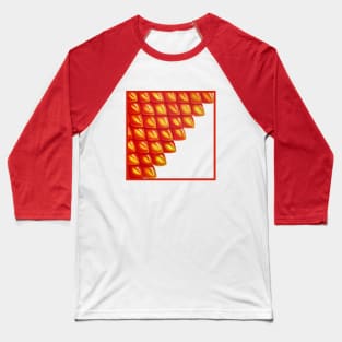 Flaming dragon scales framed Baseball T-Shirt